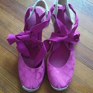 Coach lace up sandals 9B